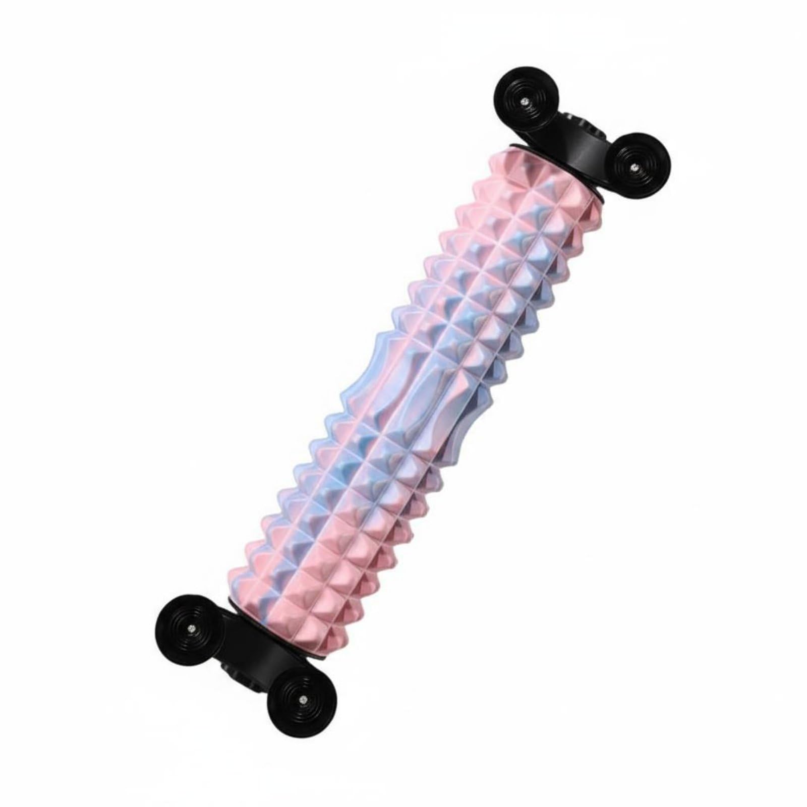 Foam Roller Rullo Massaggiatore Cilindro Fitness Supporto Stabile per Massaggio Profondo con Punti 3D Adatto a Recupero Muscolare Allungamento Allenamento a Casa, Ventosa Blu+Rosa Sfumato
