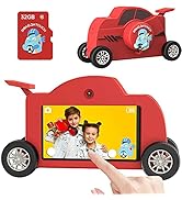 Dragon Touch Kids Camera, 1080P HD 48MP 3.0 Inch IPS Touch Screen, Built-in WiFi, Racing Car Shap...