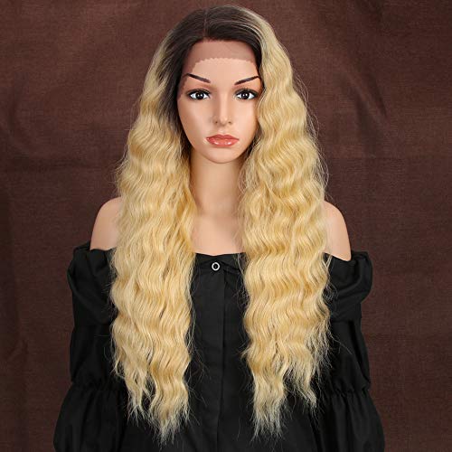 Style Icon Wigs Wavy Lace Front 13x4 Lace Wig 26" Deep Wave Free Parting High Temperature Synthetic Wigs For Women