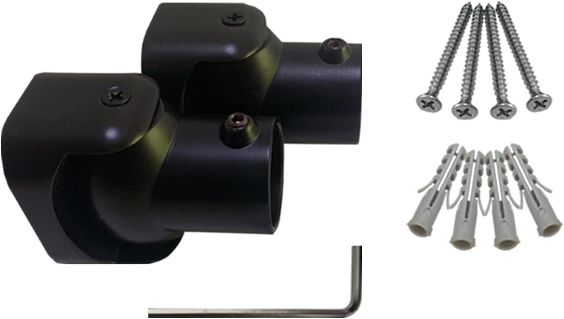 Naiture Shower Curtain Rod Single Swivel Flange or Bracket, Sold in Pair, Oil Rubbed Bronze Finish