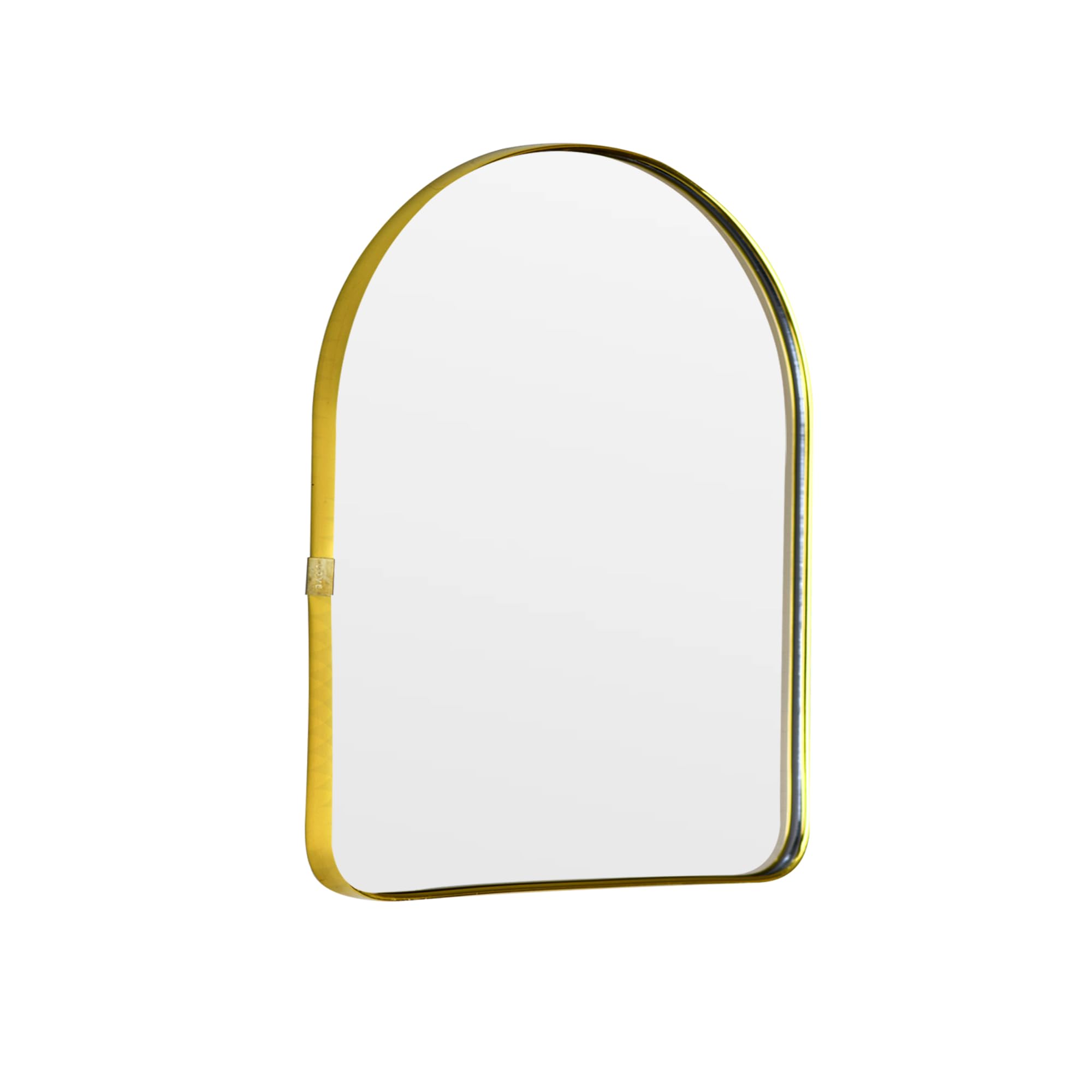 Funly mee Arched Wall Mirror, 30 x 40 CM Wall-Mounted Plastic Mirror, for Bathroom and Vanity (Gold, 30 x 40CM)