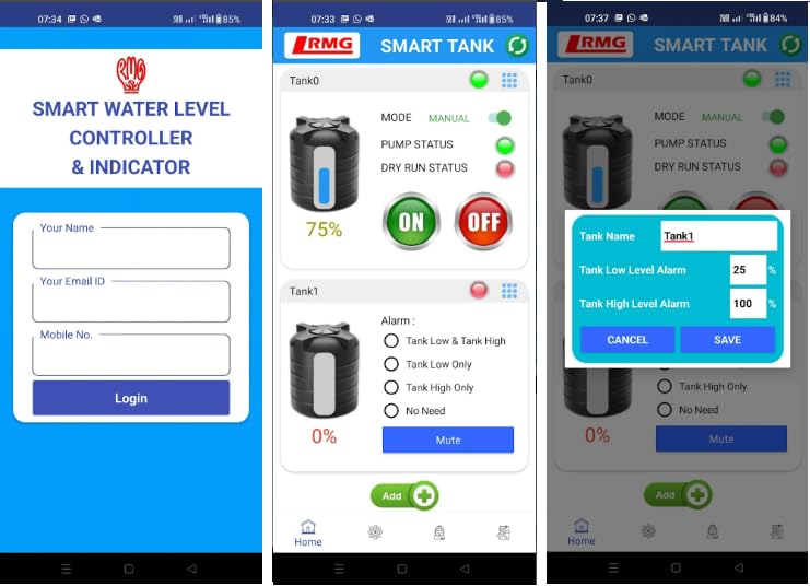 Image of IoT Wi-Fi Smart Water Level Indicator for Tanks | Mobile App Control, 5-Level Display, Buzzer Alerts