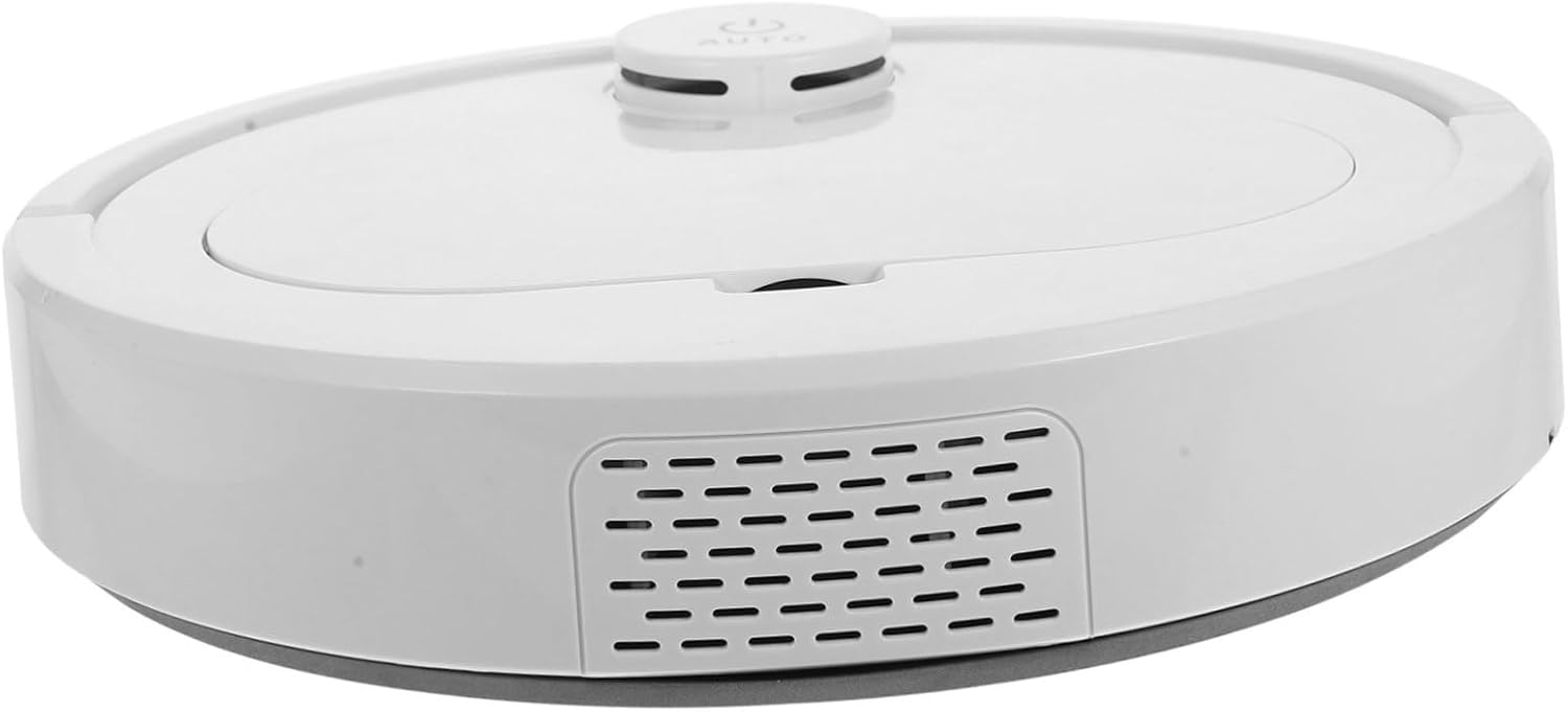 ABOOFAN Automatic USB Rechargeable 3-in-1 Smart Floor Sweeping Dust Catcher for Home Lightweight White