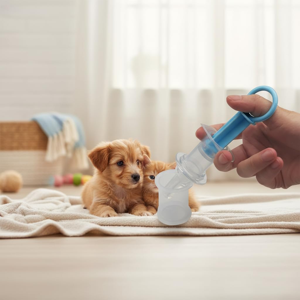 1Pc Blue Pet Medicine Feeder Liquid Oral Syringe Milk Nursing Bottles Syringe Soft Tip Plastic Pet Medical Feeding Tool for Dog Puppy Cat, Kitten Nursing Supplies