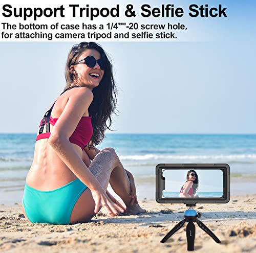 Ibelief Diving Underwater Phone Case, Professional Waterproof Case For Snorkeling [15M/50Ft], Underwater Housing Case With Lanyard, Diving Phone Case For Iphone Samsung Series Ect Orange #TOP4