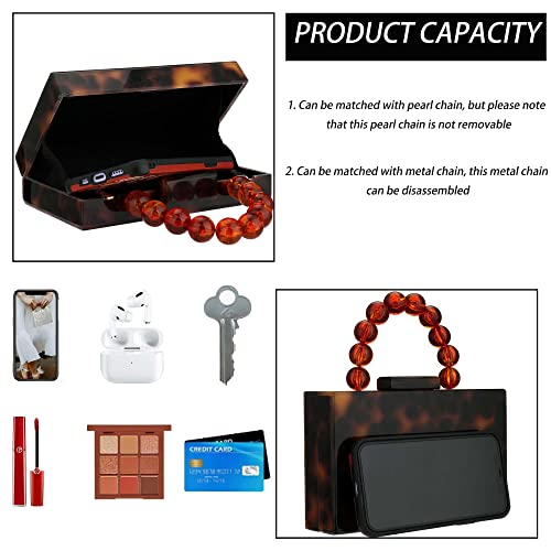 Image of Women Acrylic Clutch Purse Leopard Print Evening Bag Chain Formal Handbag Party Bridal Wedding Clutch Purse for Women