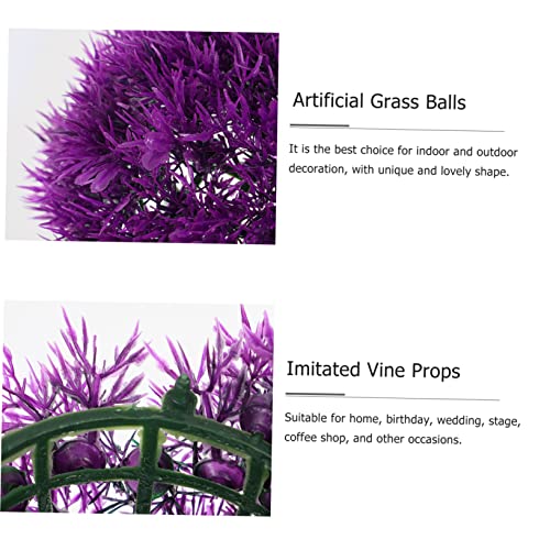 BESPORTBLE Greenery 2pcs Grass Ball Wedding Plastic Vine Grass Outdoor Decor