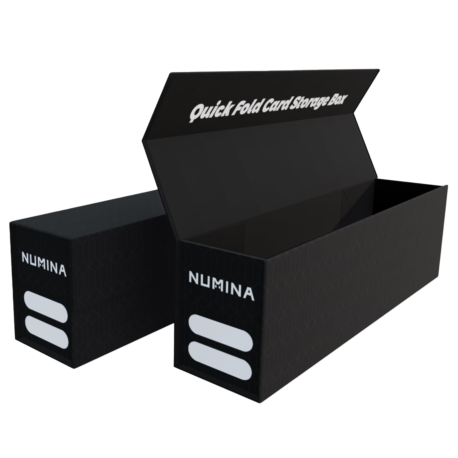 NUMINA 2-Pack Magnetic Flip-Top Cardboard Card Storage Box, For Toploaders & Sleeved Cards, Holds up to 1000 Loose Cards per Box, Organizer for TCG,