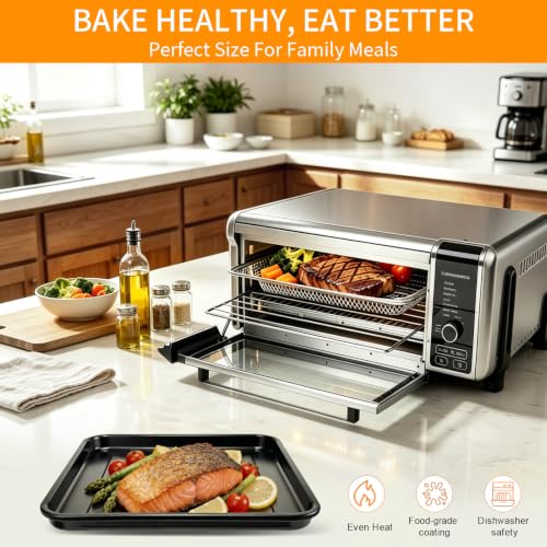 Piezas de repuesto para freidora Ninja Foodi SP100, SP101, SP1001C, bandeja parrilla, placa crispedora, bandeja para alimento, rejilla de alambre y bandeja recogemigajas, 13 x 13 pulgadas, acero inoxidable de grado alimenticio miniatura 6