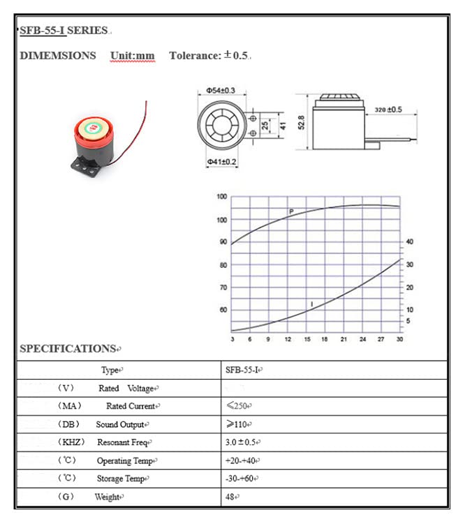 Qsi Actieve Piëzo Buzzer 43x33mm Dc 12v 24v Piëzo Piëzo Actieve Zoemer Qsi-4310