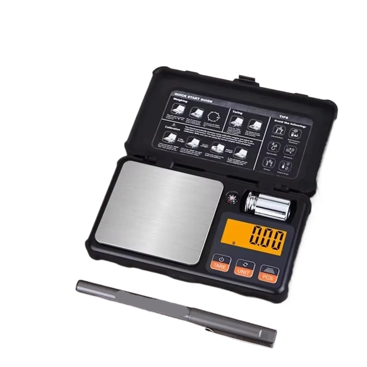 Digital Scales, Digital Mini Scale High Precision Pocket Electronic Scale Balance Scale Gold Jewelry Carat Diamond(200g-0.01)
