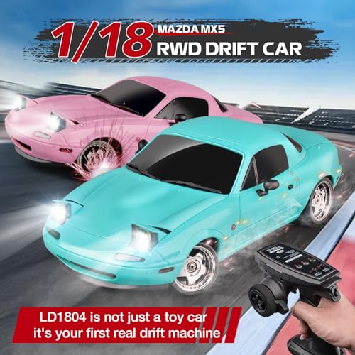 Image of LDRC 1804 RC Drift Car RTR 1 /18 Mazda MX-5 Mini Racer 2.4G RWD Gyro LED Light On-Road Remote Control Drifting Racing Vehicles Models for Adults