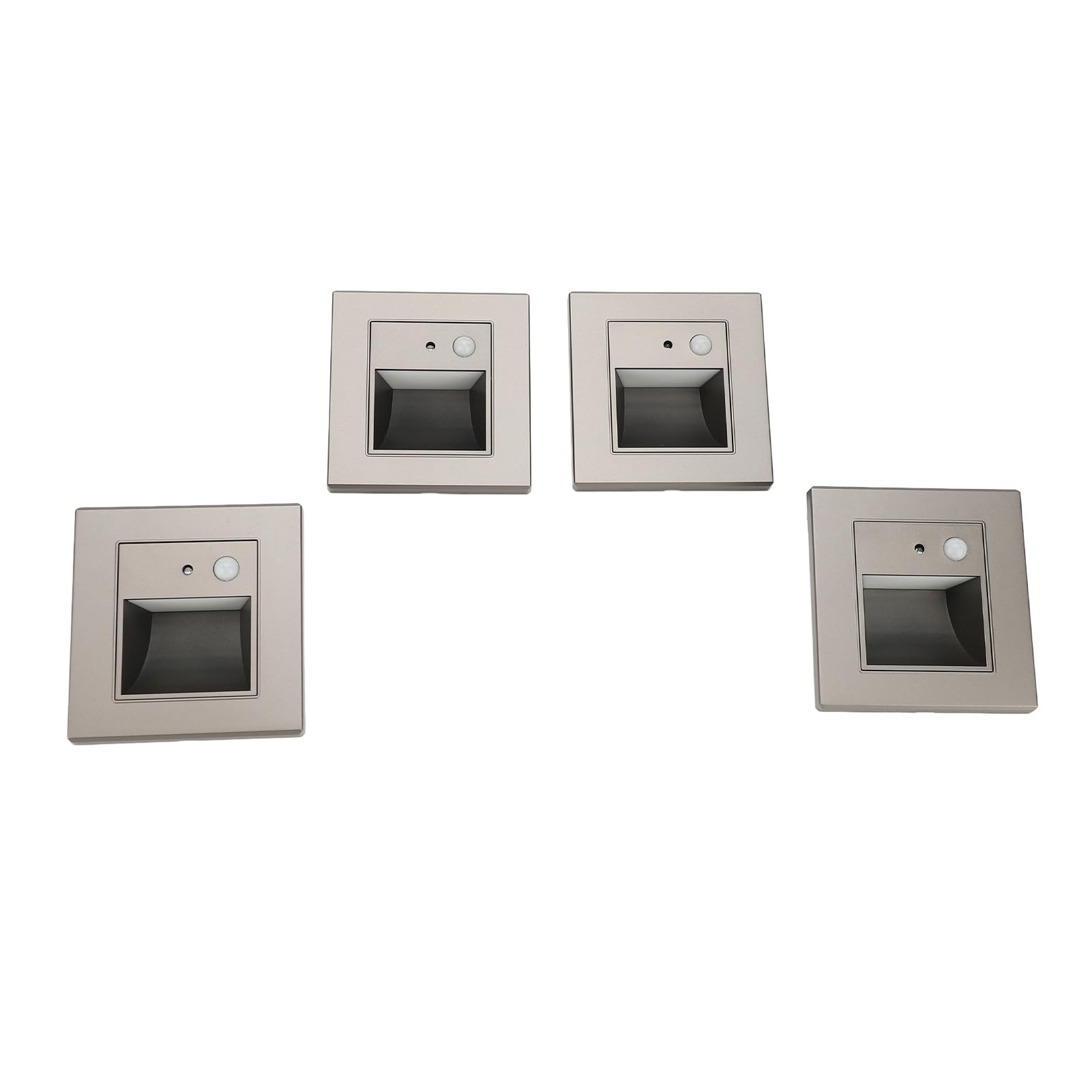 Dpofirs Bedroom Sensor Night Light, 4 Step Lights with Motion Sensor Smart Induction Stair Light for Bedroom (Grey)