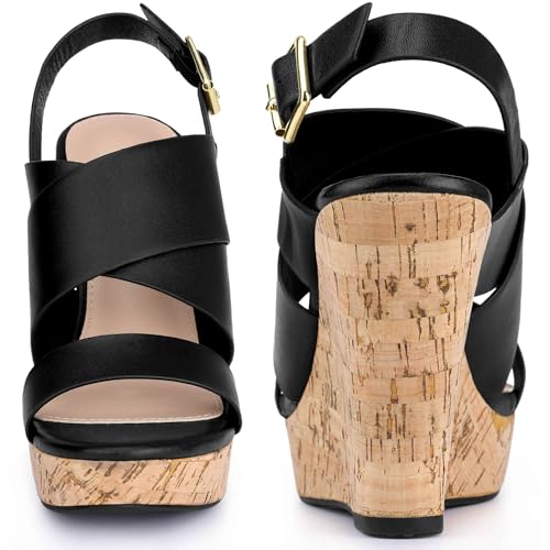 Perphy Open Toe Platform Wedge Sandals for Women3