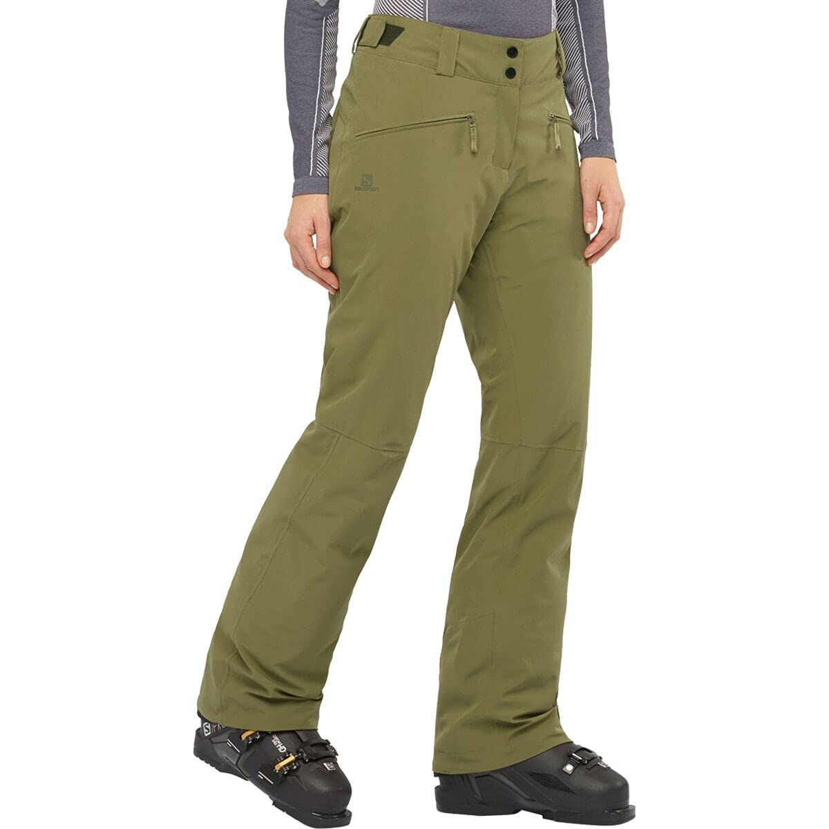 Salomon Women's Standard Edge Pant, Martini Olive, Large/Regular