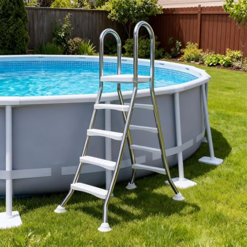 Escalera para Piscina Doble Cara Acero Inoxidable 4 Peldaños miniatura 1