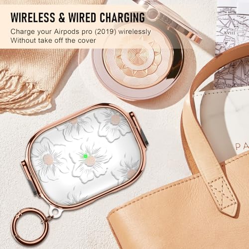 Image of for Airpods Pro Case, Protective TPU Soft Cases Cover Rugged for Airpod Pro Case 1st Gen, Shockproof for Airpods Pro 2019 Case Men Women with Keychain,Morning Glory
