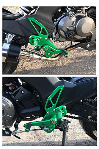 Fxcnc Cnc Cnc Billet Motorcycle Adjustable Rearsets Foot Pegs Rear Set Compatible With Z125 Pro 2016 2017 2018 2019 2020 2021 #TOP3
