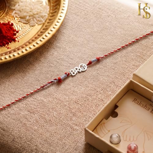 Image of HighSpark 925 Silver Rakhi for Bhai | Stylish Cool Bro Rakhi for Boys & Men | Lovely Gift