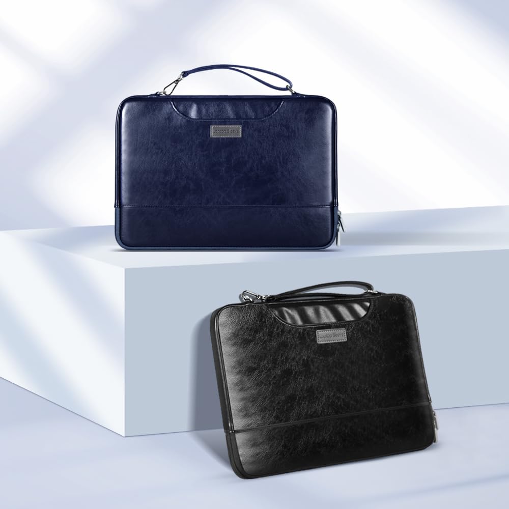 La borsa per computer portatile da 13/14 pollici è morbida e la borsa impermeabile per computer può essere portata in mano per i viaggi quotidiani, argento