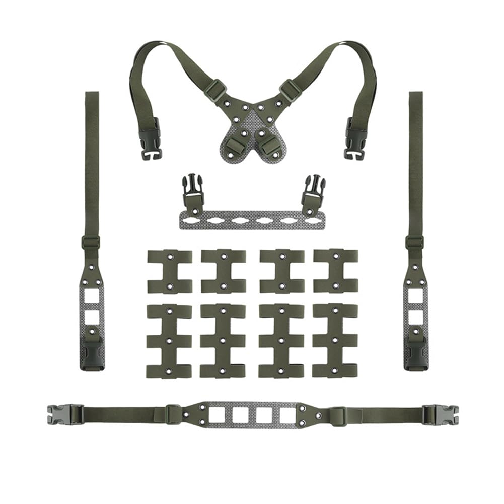 TEQINOutdoor Chest Rig, Adjustable Molle Chest Rigs Solid Vest Cosplay Field Protection Equipment Amphibious Module Combat Vest for Outdoor Trainning Copsplay