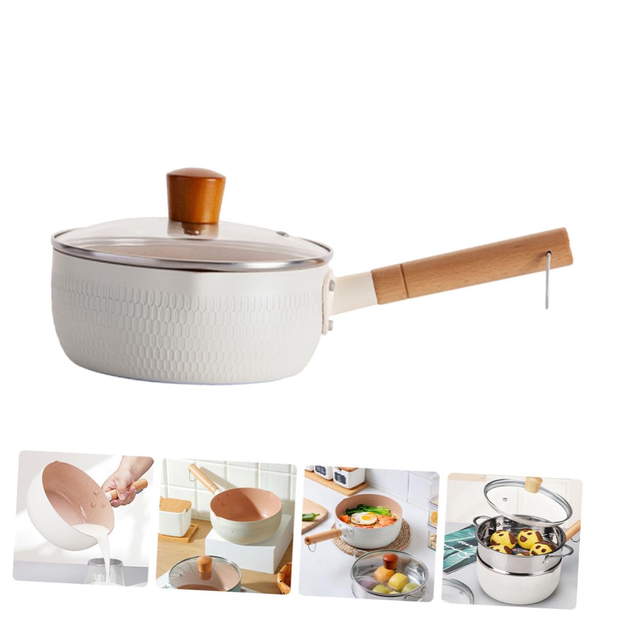 Ciieeo Non-padella - Pentola Per Noodles Istantanei - Padella Comoda Per Alimenti Per Bambini - Compatta E Comoda