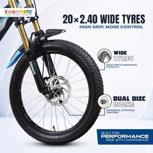 Image of Kidsmate Supernova Pro 20T Kids Cycle for Boys & Girls - Stelios Blue