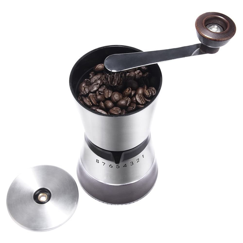 Molinillo de manivela de acero inoxidable Amoladora manual Lavable Núcleo de cerámica Molinillo de mano portátil de manivela