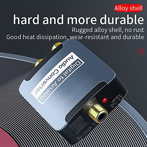 Tobo Digital to Analog Audio Converter for TV, Optical to RCA Converter for DVD PS4 X-box Amp Bluray, Digital Optical Coaxial to AUX Stereo L/R RCA & 3.5mm Audio Converter for Home Cinema Speaker-TD-886H. 3 51y0I0ANIpL
