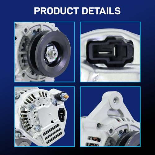 Image of Kubota Alternator Replacement New for 12179N 16241-64011 100211-1670 40A Diesel 86-09, 95-07 Case 6010 1838, Corniver CT48S, 97-07 Compac Equipment MFG TA48,133745A1 1100211-1670 P114682GT