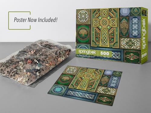 Puzzle Springbok Celtic Knots de 500 Piezas para Adultos | Piezas Únicas, Fabricado en USA, Materiales Ecológicos, Póster Incluido con Diseño Intricado de Nudos Celtas miniatura 3