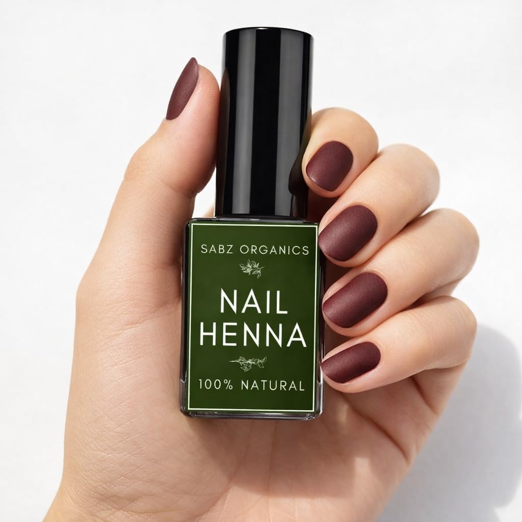 Nail Henna Mehendi Cone | Natural Herbal Nail Color, Dark Maroon Long Lasting Stain | Chemical Free, Smudge Proof, Quick Dry | Halal Nail Polish Alternative for Women & Girls-image-16