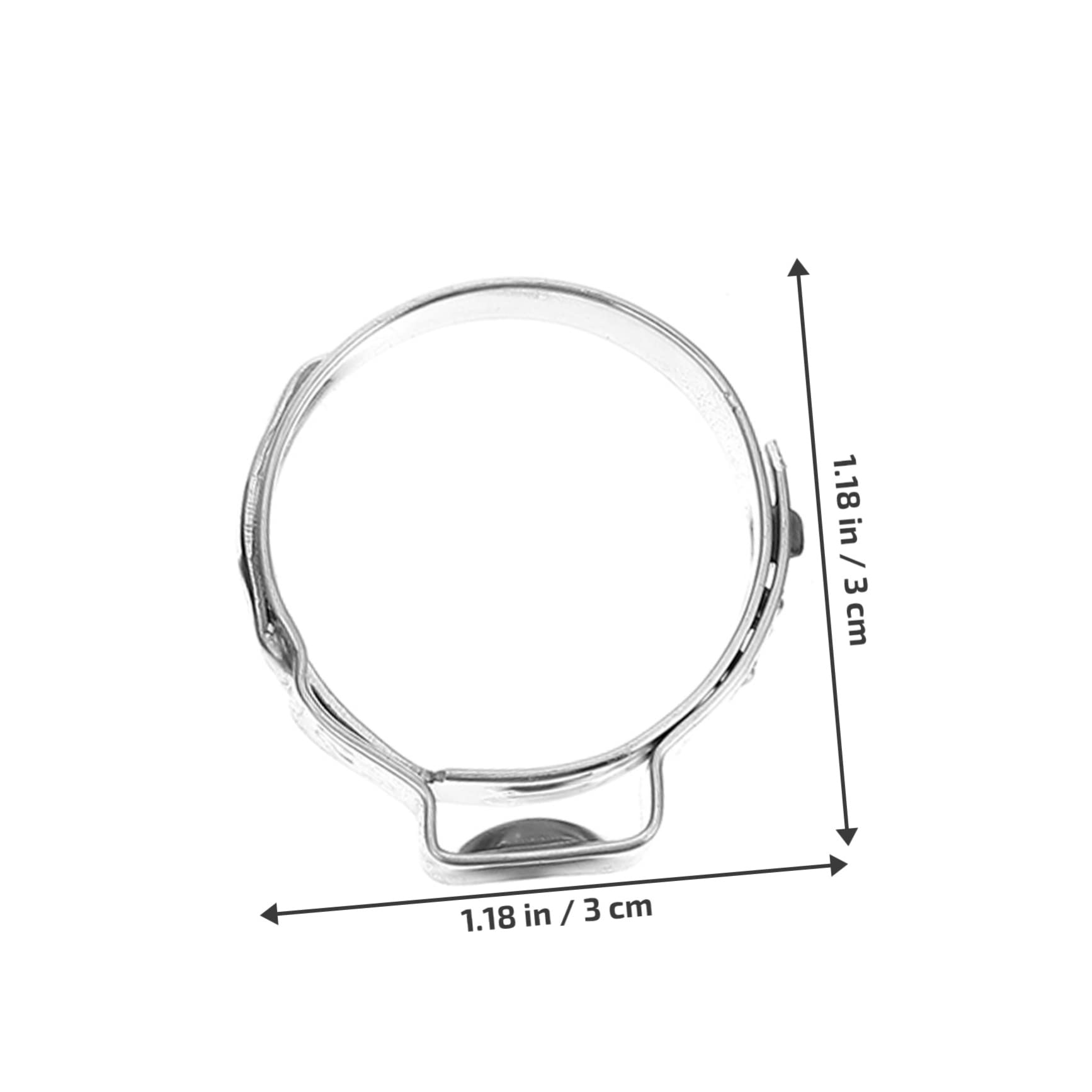 NAMOARLY 45pcs Hose Clamp Hose Clamp Single Ear Pipe Clamps Cinch Crimp Rings Adjustable Pipe Clamps Stainless Hose Clamps Hose Clip Water Pipe Fixed Clip Clamp for Stainless Steel Silver