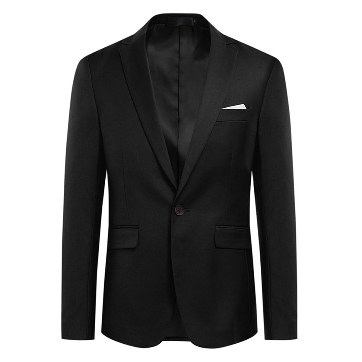 Allthemen Blazer da Uomo con Spacco Posteriore a Un Bottone Tinta Unita Jacket da Abito d'Affari Business