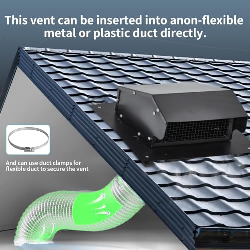 PrecisionAuto Outside Roof Rain Cap,Chimney Cap,Stainless Steel Fireplace Exhaust Cap, Exterior Stove Pipe Cap, Easy Installation, Adjustable Roof Cap for Vent