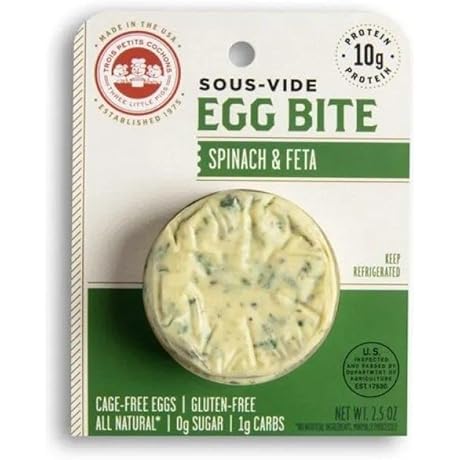 Three Little Pigs Sous Vide Egg Bite Spinach and Feta