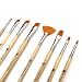 AIT Art Paint Brushes, Set of 8 Includes Angle Shaders, Filberts, and a Fan, Handmade in USA to Last Longer Without Shedding or Breaking, Allowing Painting with Brushes That Artists Trust to Perform