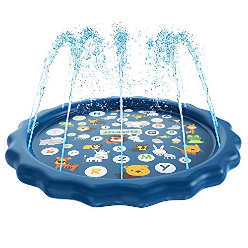噴水マット プレイマット プールマット 子供用 ペット用 直径100CM プール かわいい 水遊び 夏の日 芝生遊び 家庭用 夏対策