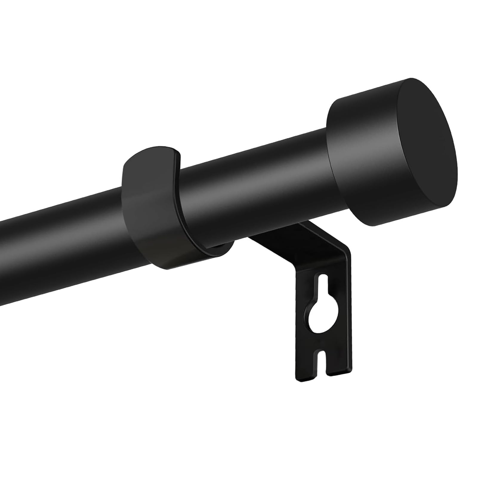 Tringle à rideaux noire pour salon et chambre style campagnard