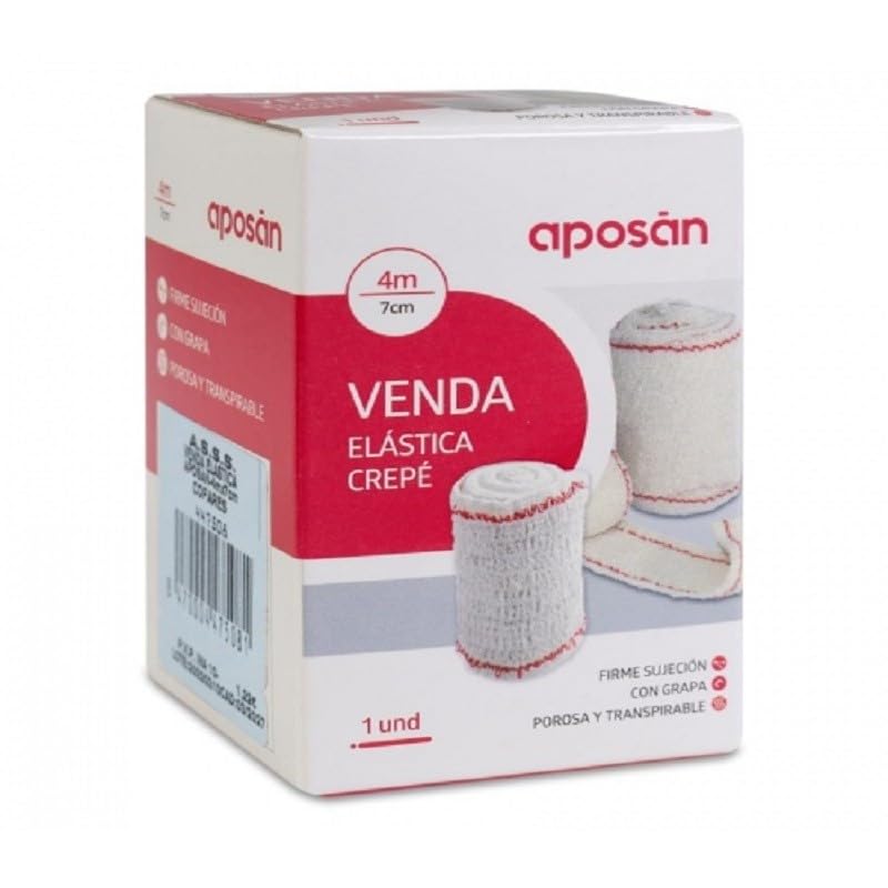 Venda elástica crepé Aposán 4 m x 7 cm