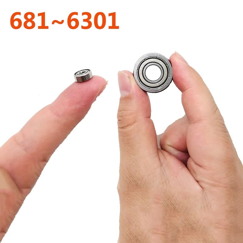 GatherTOOL 5Pcs/Set Miniature Bearing High-Speed Toy Motor Model Small Bearing 603 604 605 606 607 608 609 623 624 625 626 627 628zz MR (Size : 5Pcs, Color : MR128 8x12x3.5)