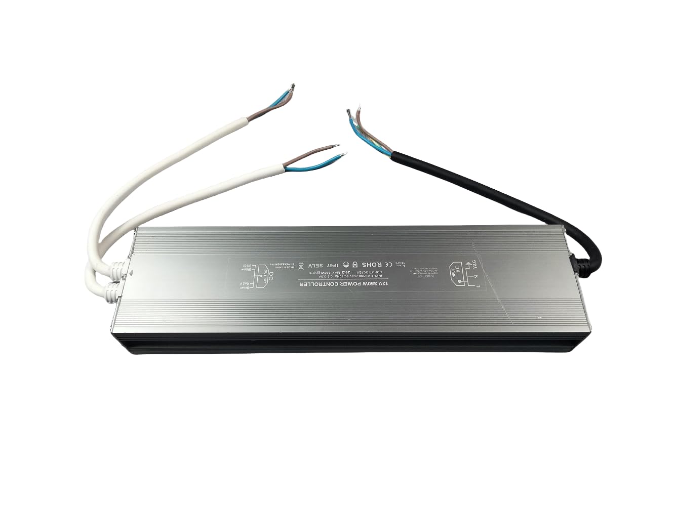 Power Supply IP67 Waterproof 12VDC 350W, Universal Input AC180-250VAC, 12V DC Constant Voltage Output LED Transformer Driver for Outdoor LED Lights