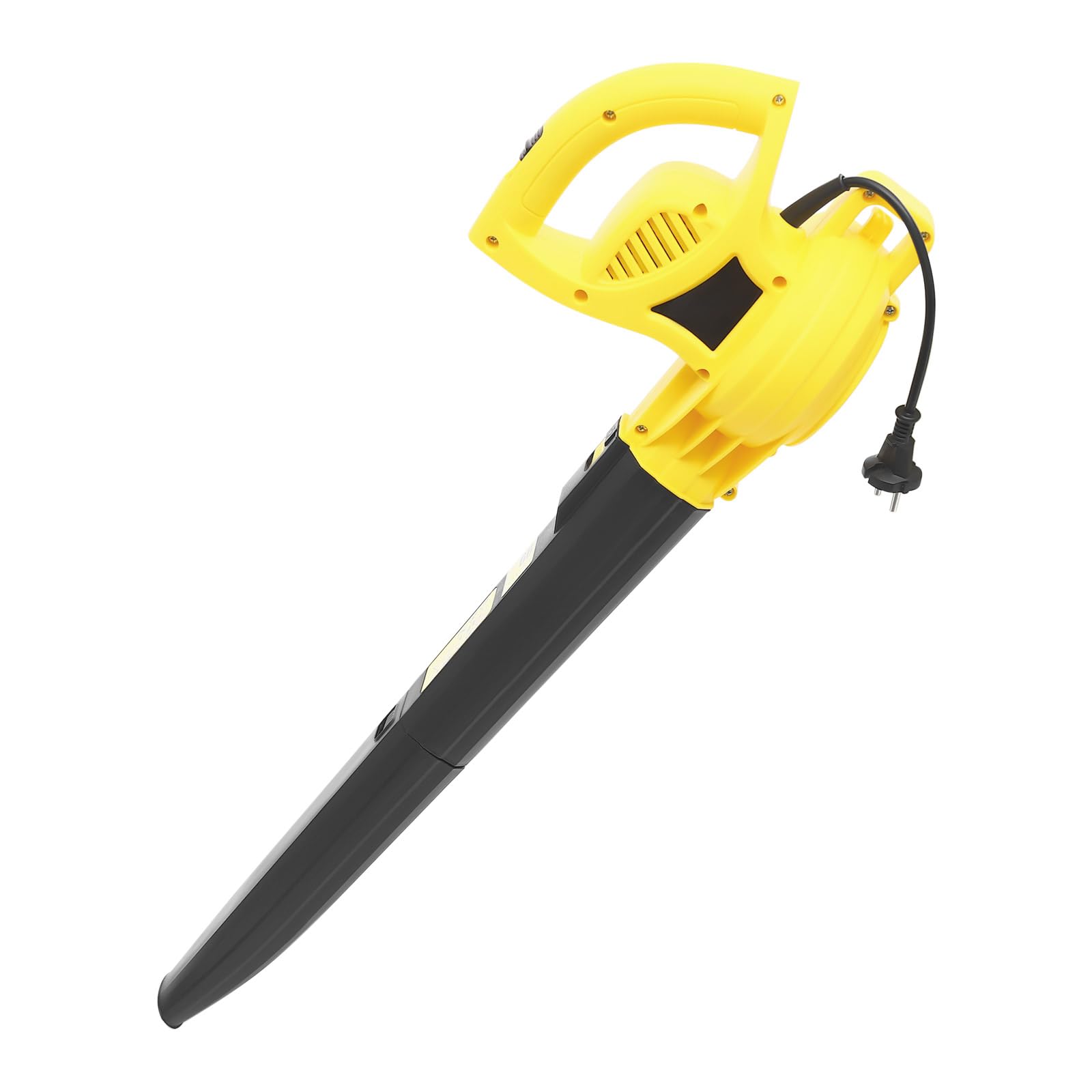 Soplador de hojas eléctrico 206CFM con cable, 2000 W – 206 CFM, con cable, 2 en 1 soplado y aspiración, 6 velocidades de aire, incluye correa de transporte y bolsa de 35 L