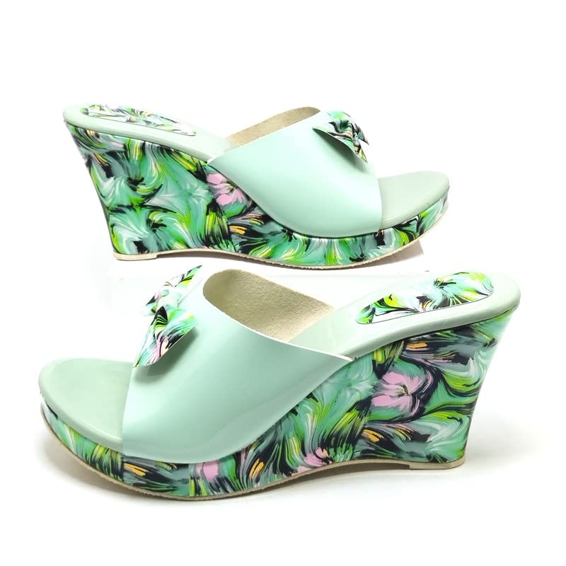 Delish Floral Print Wedges Heel For Women And Girl (B0BVVR8CLM) Amazon Price History, Amazon Price Tracker
