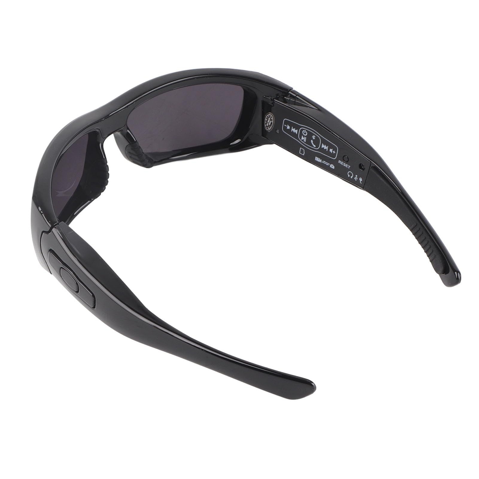 Eacam Gafas de Sol con Auriculares para Cámara, Lentes Polarizadas 1080p Compatibles con Llamadas, Vídeo, Música, Gafas de Sol con Función OTG para Conducir, Montar a Caballo,