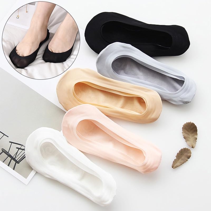 Women's Ice Silk Invisible Socks - Low Cut, Anti-Skid, Ultra-Thin, Breathable Summer Boat Socks, Comfortable Fashion3