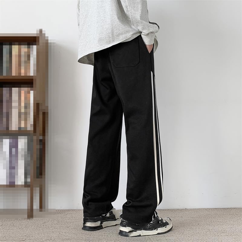 Side Stripe Casual Sweatpants Unisex Wide Leg Sport Joggers Urban Style3