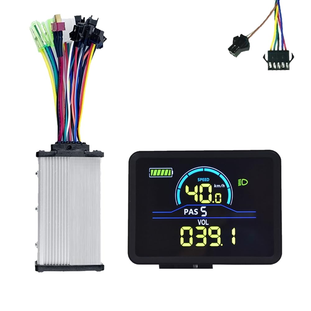 P5C miernik wyświetlacza LCD do roweru elektrycznego 24 V-60 V + 36 V/48 V 350 W kontroler fali sinusoidalnej UART Ebike kolorowy wyświetlacz LCD SM 5+2PIN