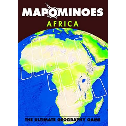 Wild Card Games MAPOMINOES Africa – Fun and Educational Geography Travel Game About Connecting Countries in Africa. for Kids Teens and Adults. Like Dominoes with maps. Cover