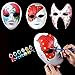 Aniwon White DIY Masks Masquerade With Feathers, 12-Pack Paper Blank Plain Full Face Half Face Masks Natural Feathers Colors Set for Halloween Mardi Gras Cosplay Masquerade Dance Partyfor Decoration